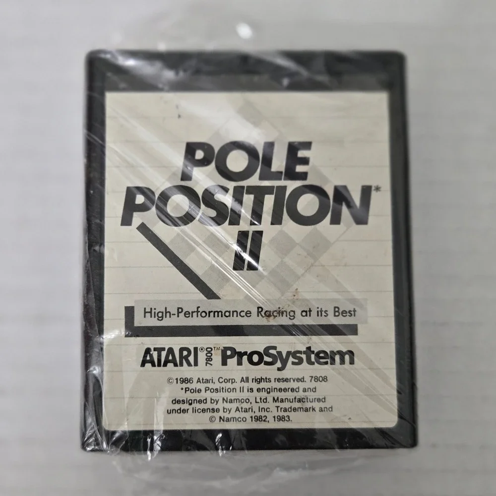Atari 7800 Pole Position II 2 Game Cartridge Vintage 1986 ProSystem Tested